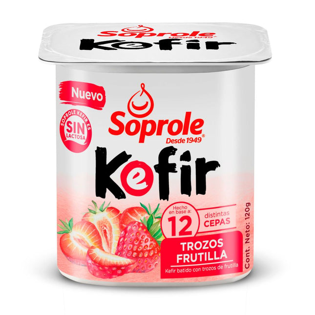 Yogurt Kéfir Soprole Trozos Frutilla 120 g
