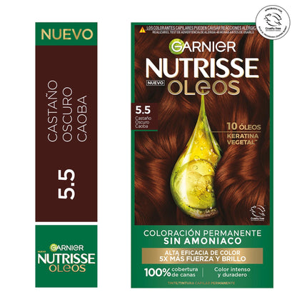 Tinte Capilar Oleos 5.5 Castaño Claro Caoba, 1 Un