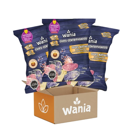 Pack Chips Centrifugados Wania Papas Nativas 140g 12 UN