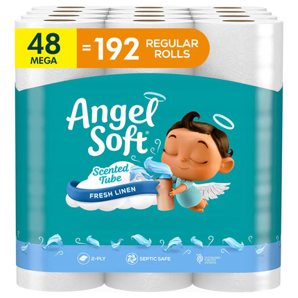 Papel higiénico Angel Soft Fresh Linen, 48 rollos