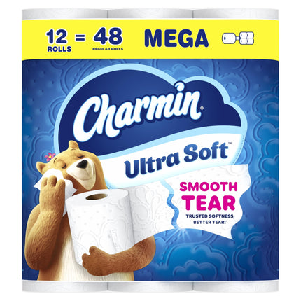Papel higiénico Charmin Ultra Soft 12 Mega Rollos de 2 capas