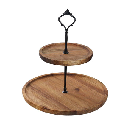Soporte Para Magdalenas, Bandeja Multifunción Para Servir Dulces, Bandeja De Postre Portátil Duradera, 2 Niveles