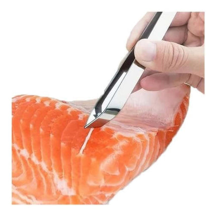 Pinza De Acero De Cocina Para Pescado Chef Gastronomía - Plateado