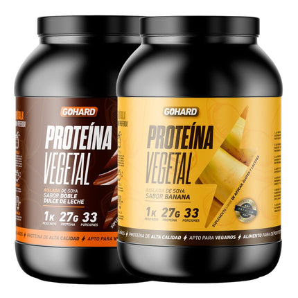 Pack Proteinas Vegetales 2Kg Total 66Sv Dulce De Leche - Platano
