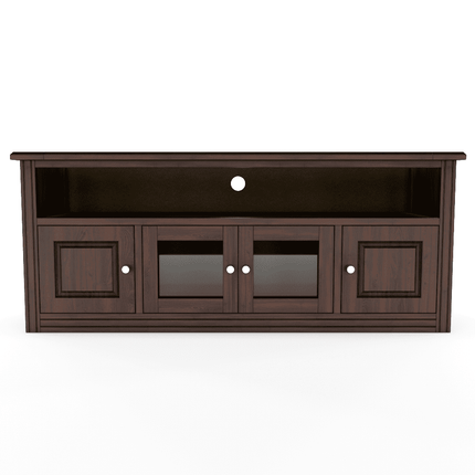 Rack Berlin 1800 Madera Chocolate Vidrio