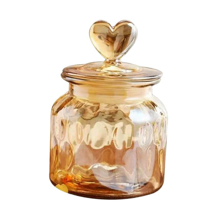 Tarro De Almacenamiento De Vidrio Decorativo Con Tapa Tarro Hermético Para Dulces, Especias, Té Suelto, 650 Ml