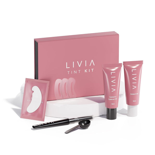 Set de color de pestañas y cejas Livia Black Vegan 4 semanas
