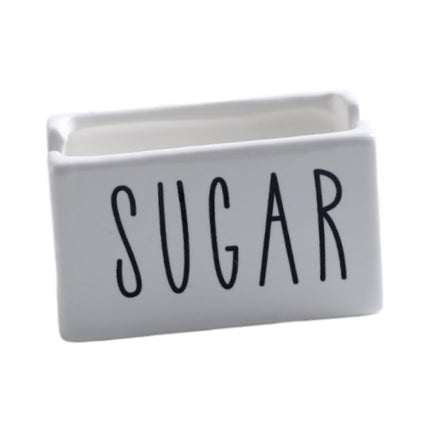 Organizador De Sobres De Azúcar De Cerámica Para Barra De Café, Despensa, Mesa De Oficina, Color Blanco