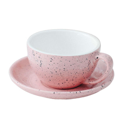 Taza De Café De Cerámica De 300 Ml Con Platillo Para Café Capuchino, Color Rosa
