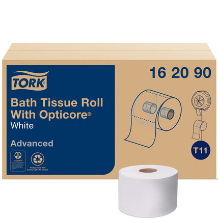 Papel higiénico Tork OptiCore, tamaño mediano, blanco, T11, 2 capas, 36 x 865