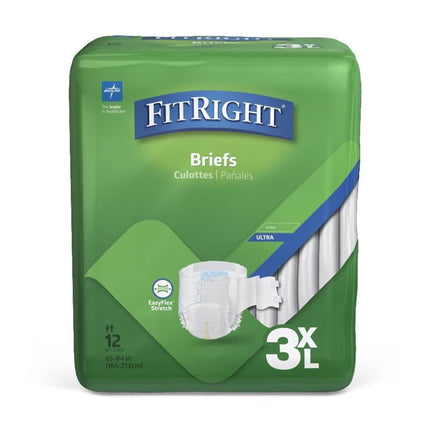 Pañales para adultos FitRight Ultra Absorbency 3XL (65-84 cm) x12