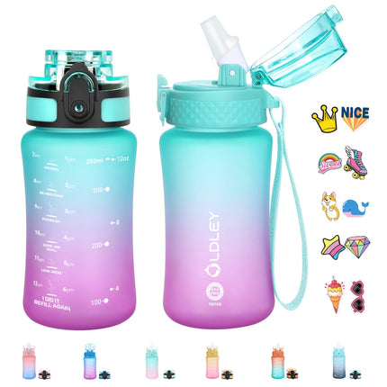 Botella de Agua Oldley Kids 355ml Verde Morado