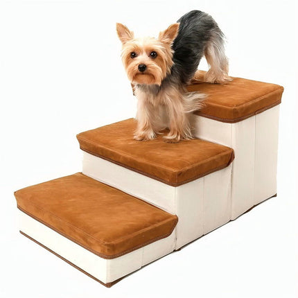 Escalera Plegable Para Mascotas Pequeñas De 3 Pisos