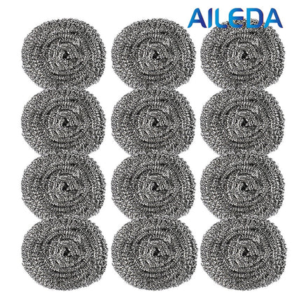 Aileda Esponja Acero 15 Grs X 12 Unidades Virutilla Esponja De Acero Para Olla Y Cocina
