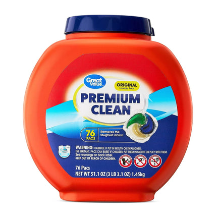Detergente Cápsulas Premium Clean Pote, 76 Un