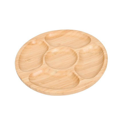 Bandeja De Madera Con 5 Compartimentos Bandeja De Madera Para Dulces Fiesta Aperitivo 20x20cm