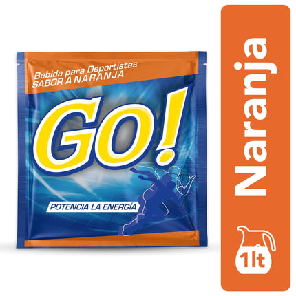 Jugo en Polvo Go para Deportistas Sabor Naranja Sobre, 60 g