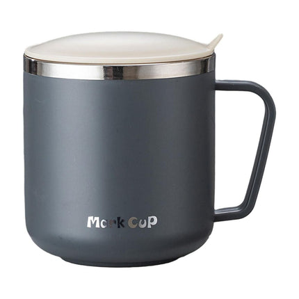 Tazas De Café De Acero Inoxidable 304, Taza Para Beber Sellada, Taza De Agua De 400ml Para El Hogar, Gris