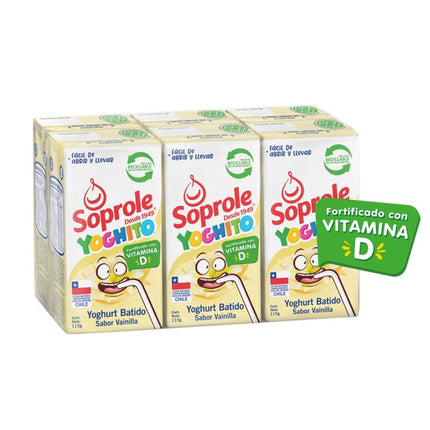 Yoghurt Batido Sabor Vainilla Pack 6 Caja, 690 gr | Apishop