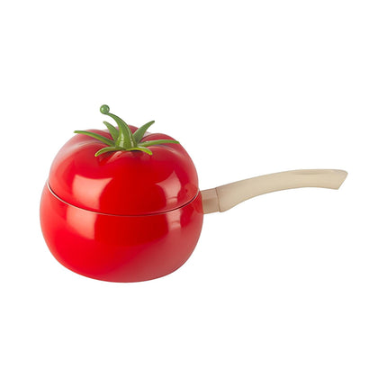 Sopa Gachas Olla Frutas Lindas Forma Utensilios De Cocina Con Tapa 16cm Olla De Fideos Rojo