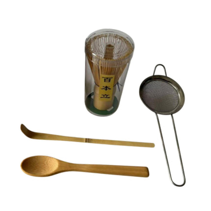Juego De Té Matcha Hecho A Mano, Kit De Ceremonia Del Té Matcha Para La Mesa, Sala De Té, Oficina, 4 Piezas