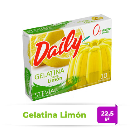 Gelatina Diet Sabor Limón Caja, 22 g - Daily | Apishop
