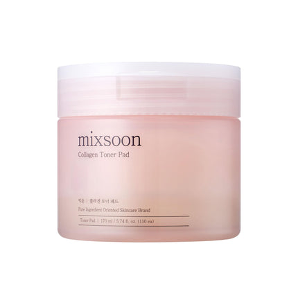 Pads de Tónico con Colágeno Mixsoon 170ml Cuidado Coreano para Piel de Vidrio