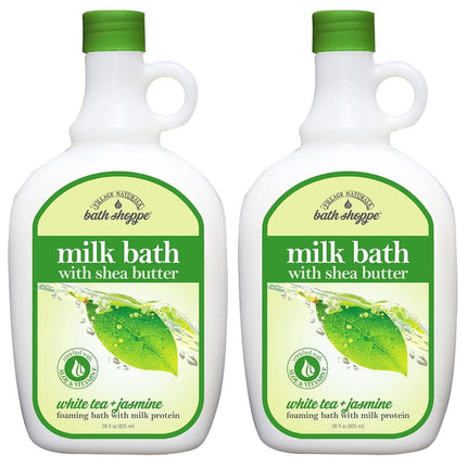 Leche espumosa Bath Village Naturals, té blanco y jazmín, 800 ml