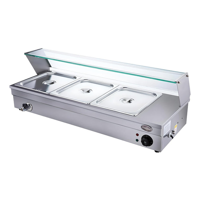Vitrina de Calor Baño Maria Sobremesa 3 x GN 1/2