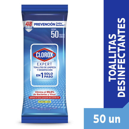 Toallitas Desinfectantes Expert Bolsa Resellable, 50 Un