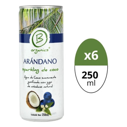 Agua de Coco Sparking 6X Arándano 250ml