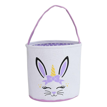 Canasta De Conejito De Pascua Canasta De Conejito Canastas Para Regalos De Dulces Púrpura