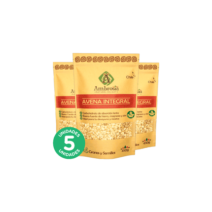 Pack 5, Avena Integral 450gr