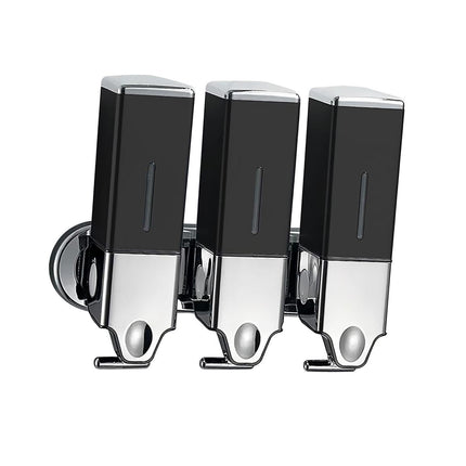 Dispensador De Jabón De Ducha 3 En 1 Para Baño, Montado En La Pared, Para Loción Corporal, Hogar, Negro
