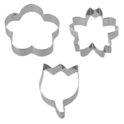 Cortador Galletas Flores 3 Diseños