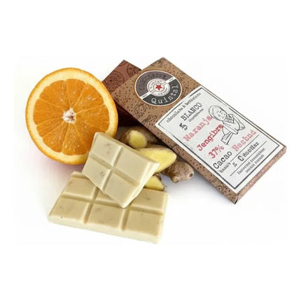 Quintal - Chocolate Blanco Naranja Y Jengibre 37% Cacao - Barra 50g