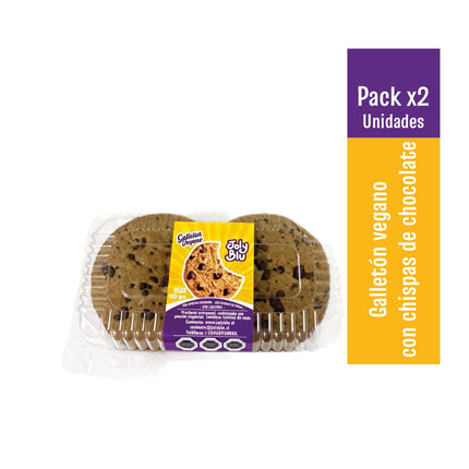 Pack x2 Galletón vegano con chispas de chocolate