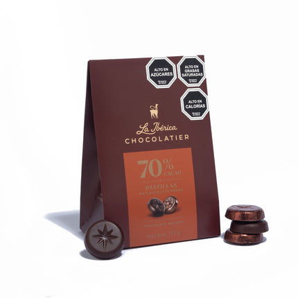 Pastillas de chocolate Bitter 70% cacao 150g La Ibérica