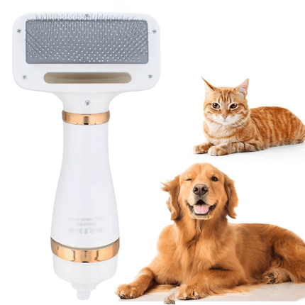 Secador Para Mascotas Cepillo 2 En 1 Grooming Perros Gatos