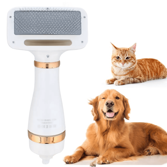 Secador Para Mascotas Cepillo 2 En 1 Grooming Perros Gatos