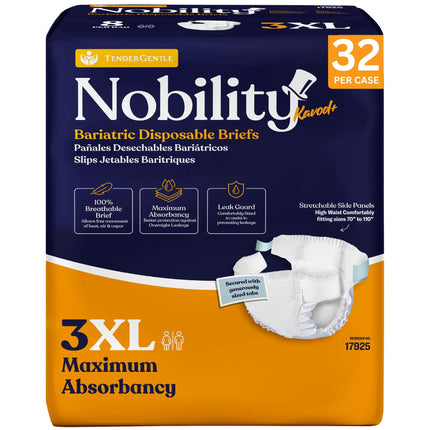 Pañales para adultos TenderGentle 3XL, caja bariátrica de 32