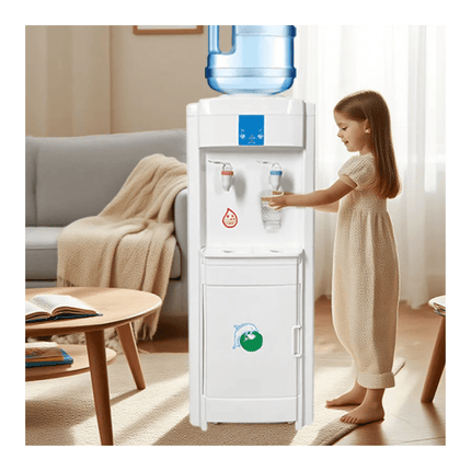 Dispensador De Agua Eléctrico Frío Y Caliente Con Gabinete Blanco