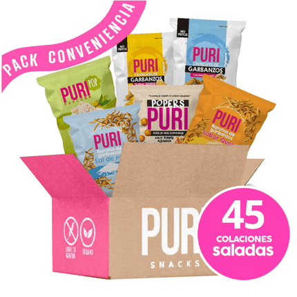 Pack Colaciones Mensuales Puri - 45 Mix Salado