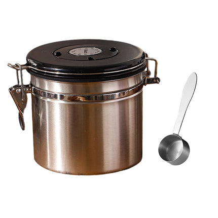 Almacenamiento De Granos De Café, Botes De Azúcar De Té Multifuncionales Para Galletas De Harina De Té, Plateado, 1,2 L