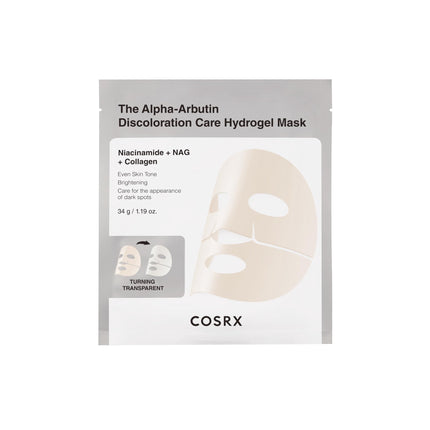 Mascarilla facial COSRX El hidrogel para el cuidado de la decoloración con alfa-arbutina
