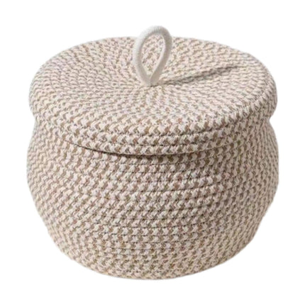 Cesta De Almacenamiento De Cuerda De Algodón Cesta De Papel Higiénico Para El Armario De Cosméticos Del Dormitorio L