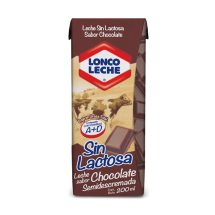 Leche Semidescremada Sin Lactosa Chocolate Caja, 200 g