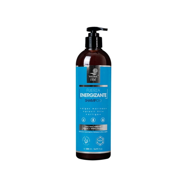 Shampoo Energizante para la caída del cabello Algas Marinas 500 ml Marina Vital.