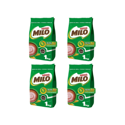 Pack x4 saborizante para leche Milo® activ-go® bolsa 1000g