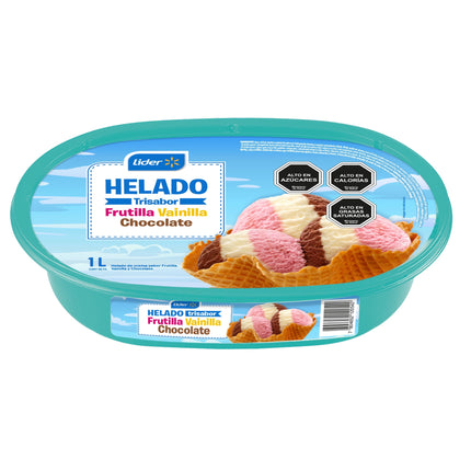 Helado Trisabor Chocolate, Frutilla y Vainilla Cassata, 1 L - | Apishop